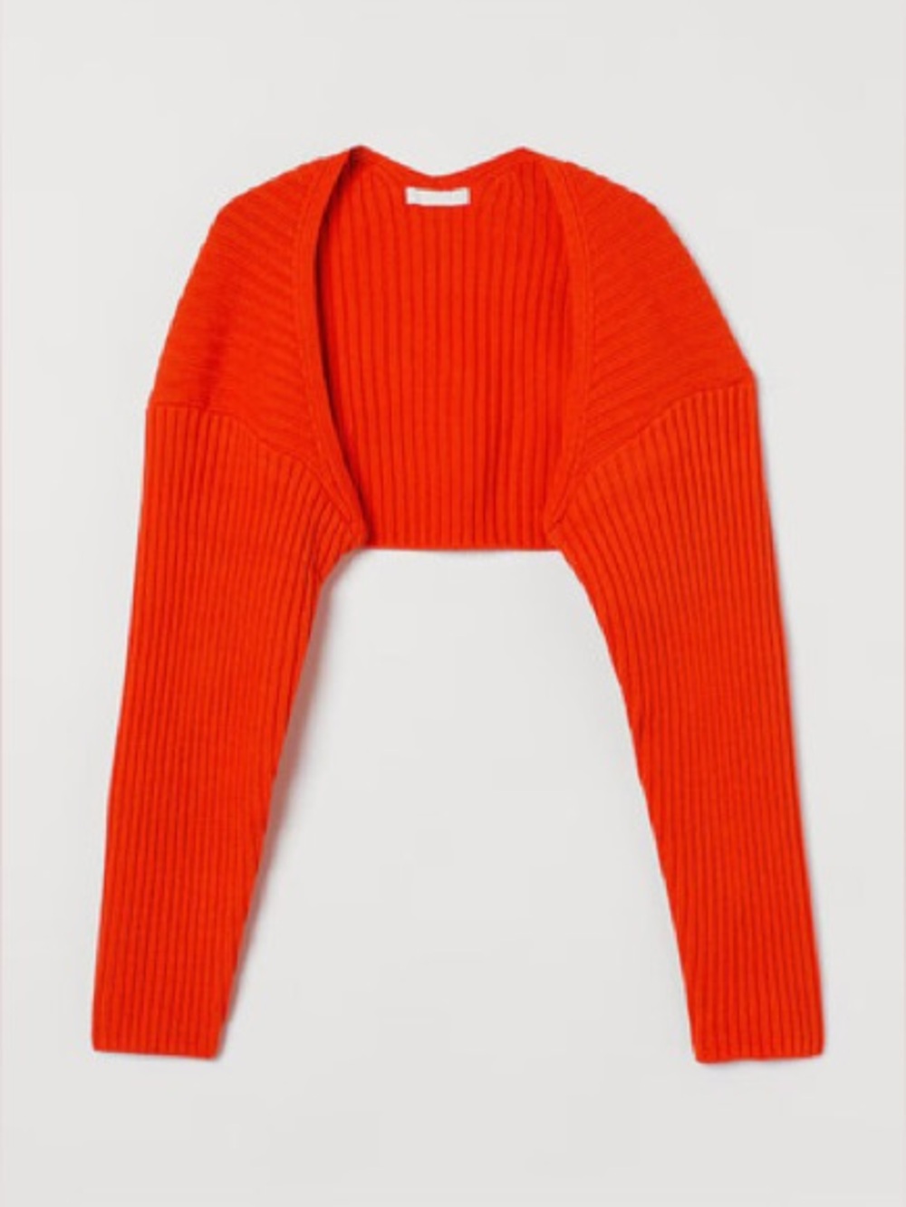 H&M Red-Orange Rib-Knit Bolero